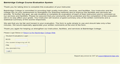 Desktop Screenshot of evaluations.bainbridge.edu